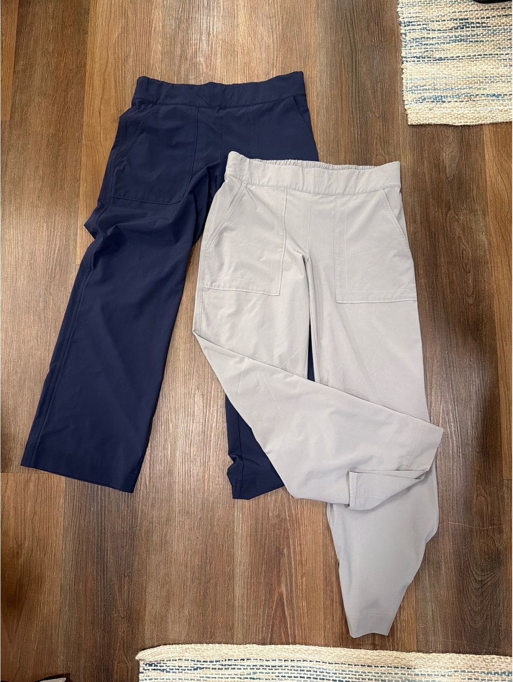 Athleta Lightweight Pull-On Pants Navy & Gray Bundle 2 Pair Size 6P Petite